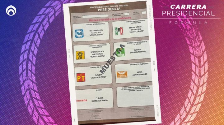 (FOTO) Boleta presidencial: ¿por qué el PAN aparece primero y Morena al final? Te explicamos