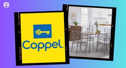 Coppel se luce y remata este comedor de 4 sillas de metal y madera, ideal para espacios pequeños