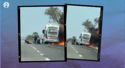 (VIDEO) Autobús se incendia en Sinaloa: hay 4 muertos calcinados; chofer se quedó dormido, acusan