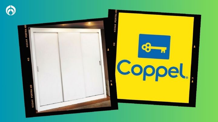 Coppel vende "regalado" este moderno clóset en color blanco y con puertas corredizas