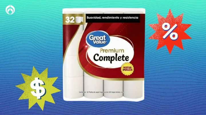 Walmart tiene 'regalado' el paquete de 32 rollos de papel de baño Great Value con hojas perfectas