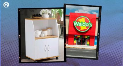 Waldo’s liquida este precioso mueble de madera para cocina con rueditas a mitad de precio