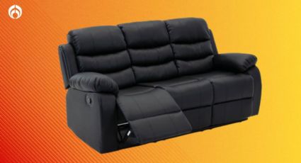 Home Depot remata elegante sillón reposet negro para 3 personas