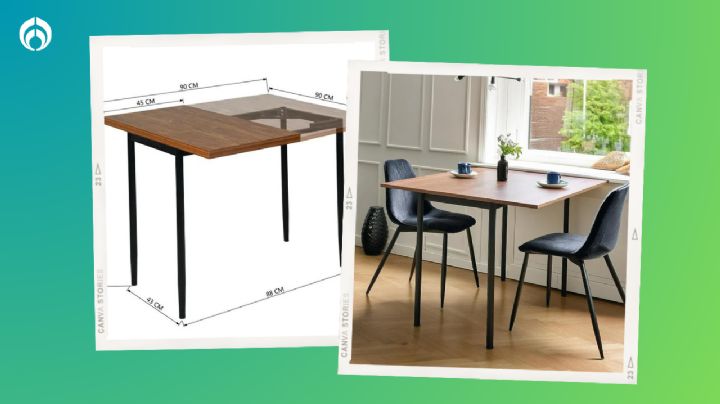 Bodega Aurrera rebaja esta mesa de comedor extensible para ahorrar espacio