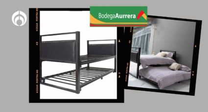 Bodega Aurrera tiene económica esta base para cama de doble colchón, con llantitas para fácil acceso