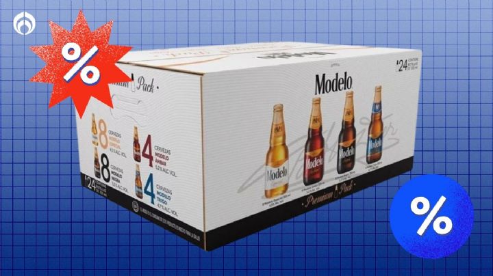 Sam's Club remata el cartón de 24 cervezas Modelo que incluye especial, negra, ámbar y de trigo