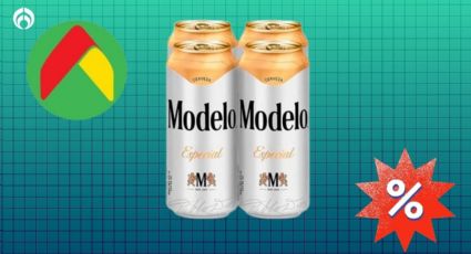 Bodega Aurrera tiene baratísimo el pack de 4 latones de cerveza Modelo Especial con 4.5% de alcohol