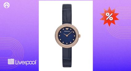 Liverpool remata reloj elegante Emporio Armani para dama hecho de acero inoxidable