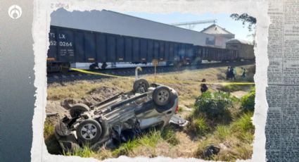 (VIDEO) Auto intenta 'ganarle' a ferrocarril en Jalisco: es arrollado y arrastrado varios metros