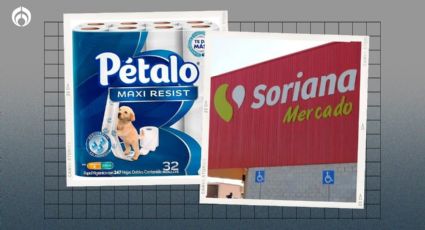 Soriana tiene barato el paquete de papel de baño Pétalo de 32 rollos con 247 hojas dobles