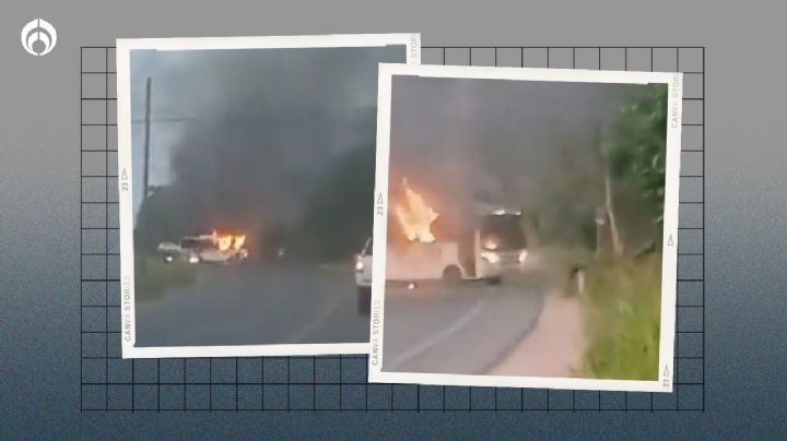 (VIDEO) Caos en Tabasco: criminales incendian vehículos; hay al menos un muerto