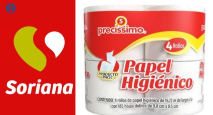 Soriana vela por tu economía y vende cuatro rollos de papel de baño por tan solo 10 pesos