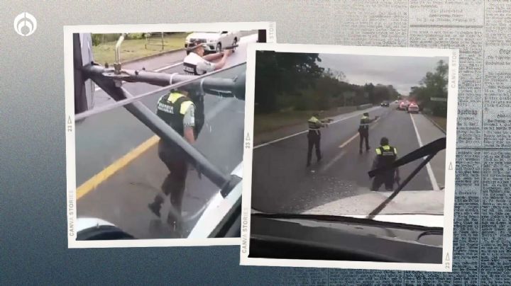 Civiles armados y Guardia Nacional se enfrentan en la autopista México-Tuxpan (VIDEO)