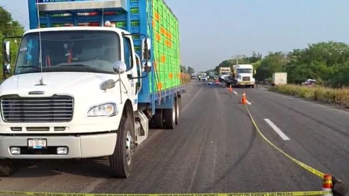 Camión de carga atropella y mata a vigilante en Santa Fe-Paso del Toro, Veracruz