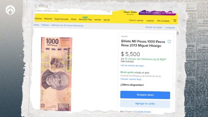 Billete de mil pesos se vende por 'una fortuna' en Mercado Libre ¿lo tienes?