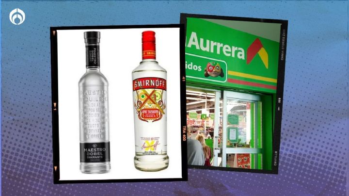 Aurrera remata paquete de tequila Mestro Dobel Diamante más vodka Smirnoff