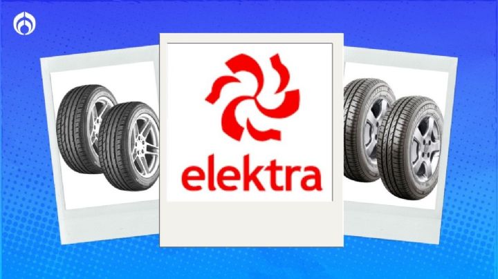 Elektra remata paquetes de 2 llantas para tu auto; tienen excelente agarre en seco y mojado