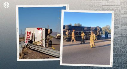 'Camionazo' en Sonora: hay 1 muerto tras volcadura de autobús con obreros a bordo