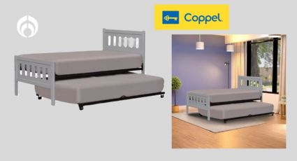 Coppel remata el precio de esta cómoda cama doble con colchones incluidos