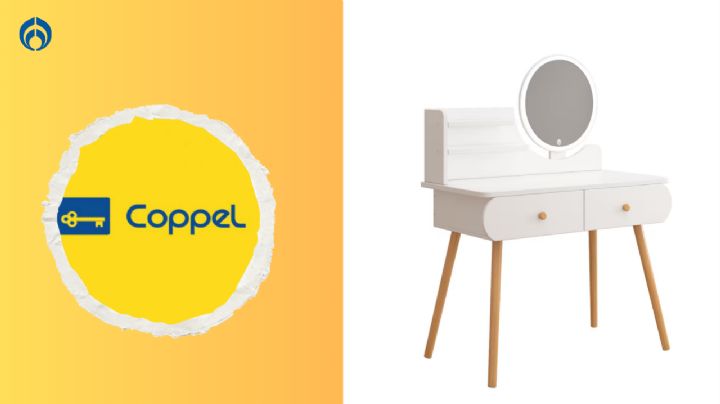 Coppel tiene en super oferta tocador minimalista ideal para espacios pequeños