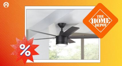 Ventajas del elegante ventilador de techo con luz LED incluida que Home Depot puso en ofertón