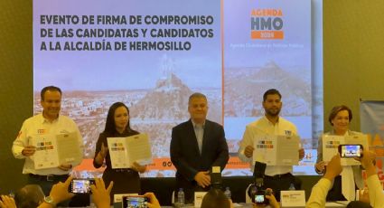 Firman candidatos a la alcaldía de Hermosillo carta compromiso por la ciudadanía