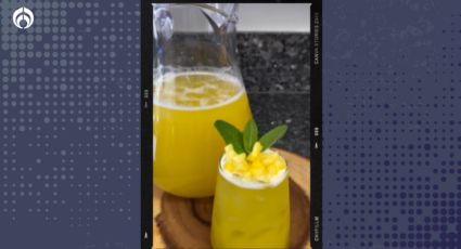 El agua de piña con menta super fácil de hacer y muy refrescante para la ola de calor