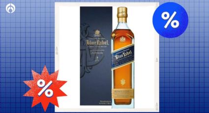 Bodega Aurrera está rematando el whisky Johnnie Walker Blue Label, uno de los más caros de la marca