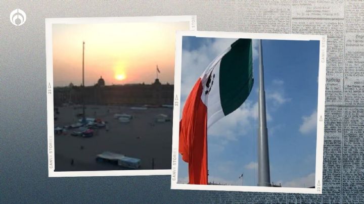 (VIDEO) Bandera en el Zócalo: siempre sí izan Lábaro Patrio previo a marcha de la oposición