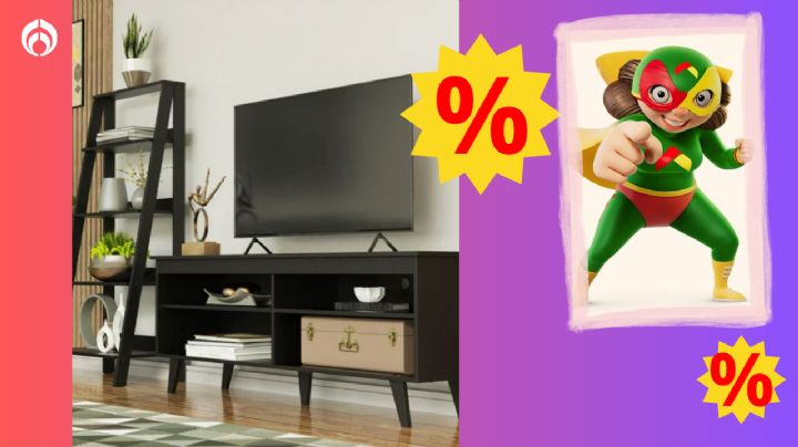 Bodega Aurrera vende baratísimo este combo de muebles: uno es para la TV y otro para plantas