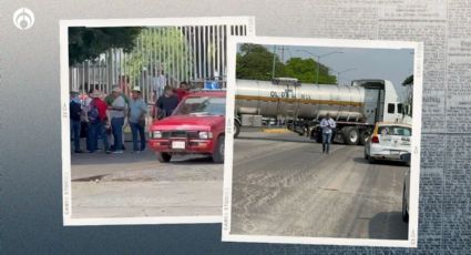 Maestros de la CNTE y SNTE toman oficinas de Pemex en Chiapas; bloquean calle con pipa (VIDEOS)