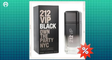 Walmart aplica rebajota a perfume 212 VIP Black para hombre que dura horas y es intenso