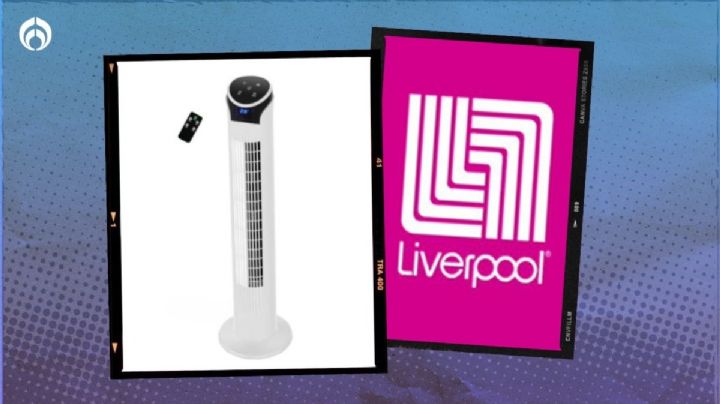 Liverpool desploma precio de potente ventilador de torre con control remoto y 3 velocidades