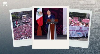 AMLO compara la Marea Rosa con marcha del 2004: 'es la versión caricaturesca', dice