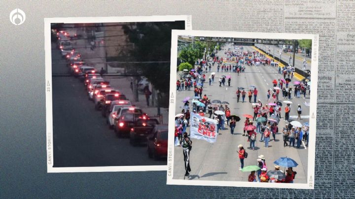 CNTE 'colapsa' la CDMX: marcha llega al Zócalo tras bloqueos en Tlalpan, Circuito Interior y más