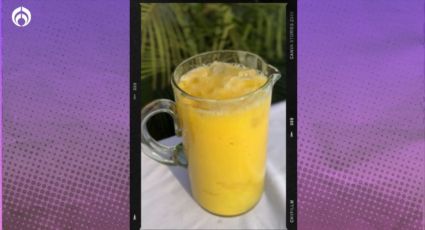 La refrescante agua de piña con mango fácil de hacer y super ligera