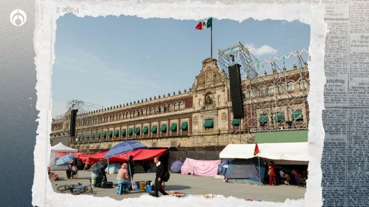 Quitan vallas del Zócalo y lo despejan para cierre de campaña; la CNTE se queja