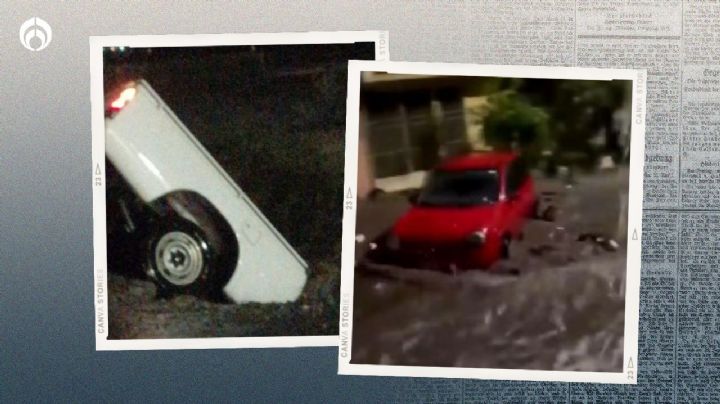 Lluvias 'despiertan' caos en Nuevo León: arrastran carros y calles se inundan (VIDEOS)