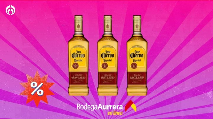 Aprovecha el 3x2 en Tequila José Cuervo Reposado de Bodega Aurrera; tiene delicioso sabor maderoso