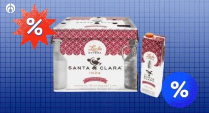 Sam's Club pone a precio de regalo la caja con 12 l de leche entera Santa Clara