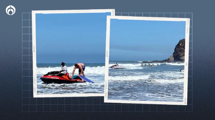 Rescatan a 9 turistas 'atorados' por una corriente en el mar de Mazatlán (FOTOS)