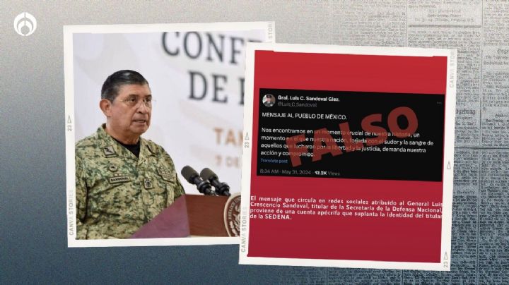 Cuenta apócrifa difunde mensajes falsos del general Sandoval; Ejército procederá legalmente