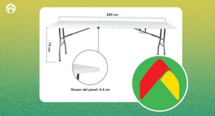 Liverpool hace descuentazo a resistente mesa plegable de 2.40m perfecta para fiestas