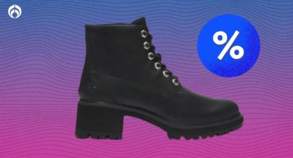 Descuentos Timberland: elegantes botas negras de piel con tacón muy cómodas y seguras