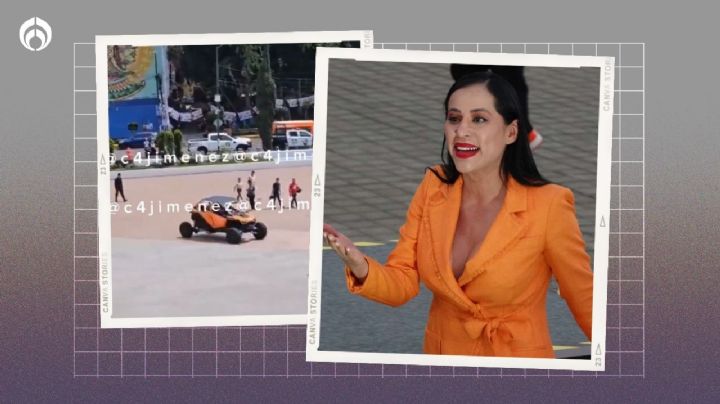 Sandra Cuevas 'quema llanta' en la Cuauhtémoc: así 'corre' su RZR en explanada de la alcaldía (VIDEO)