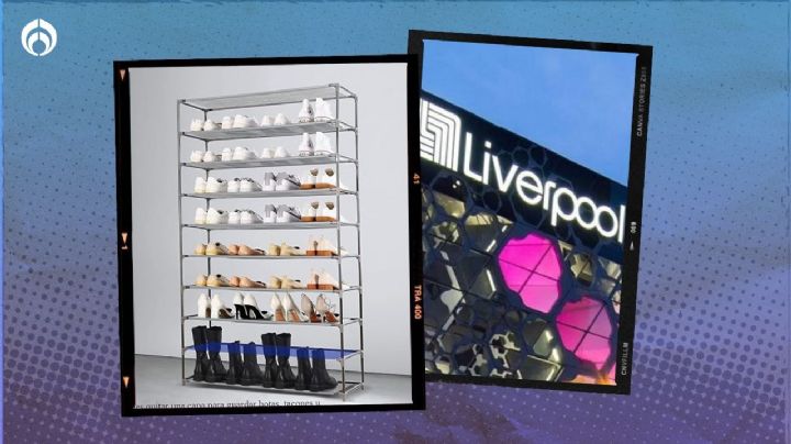 Liverpool vende baratísima esta zapatera con capacidad para 50 pares y 10 niveles