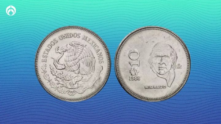 Así luce la moneda de 10 pesos de 1989 por la que pagan 500 mil pesos