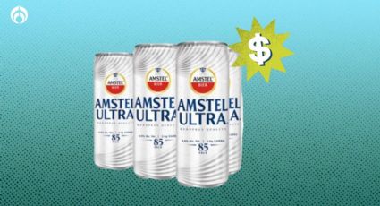 Soriana da un precio especial el six de cerveza Amstel Ultra que es baja en calorias y alcohol