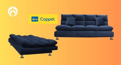 Coppel remata este sofá cama super resistente y con cojines incluidos