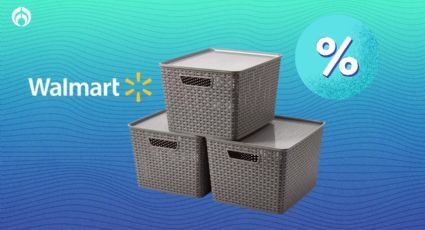 Walmart rebaja set de cestas de almacenamiento con tapa, perfectas para organizar el clóset